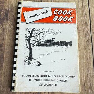 Vintage Cookbook St Johns Lutheran Church of Massbach Elizabeth Illinois IL 1970